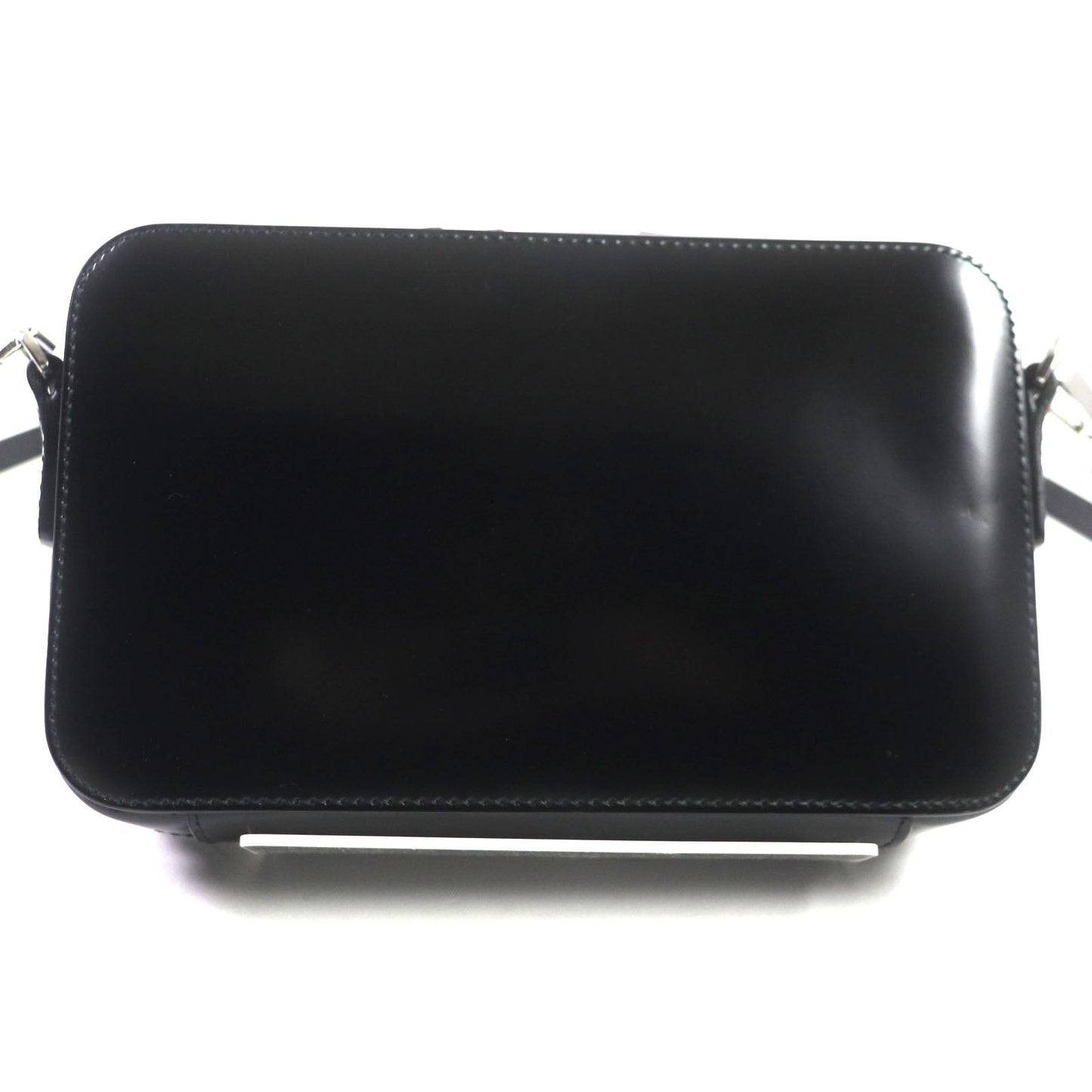 PRADA Shoulder Bag 2VH173 Brushed leather black Brick