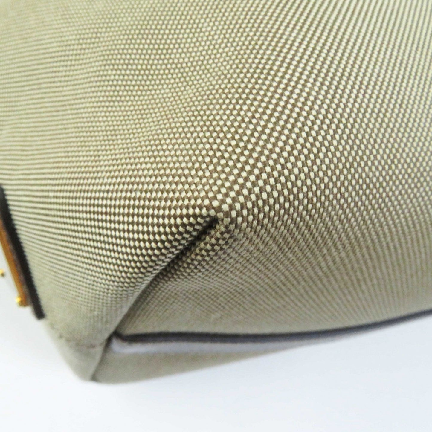 PRADA Handbag 1BA104 Leather canvas Beige Brown, CORDA BRUCIATO logo jacquard
