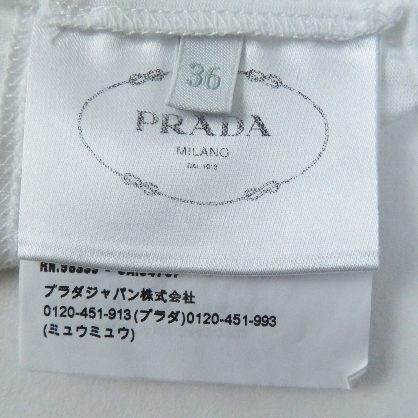 PRADA Tank top P29980 cotton Black White 36
