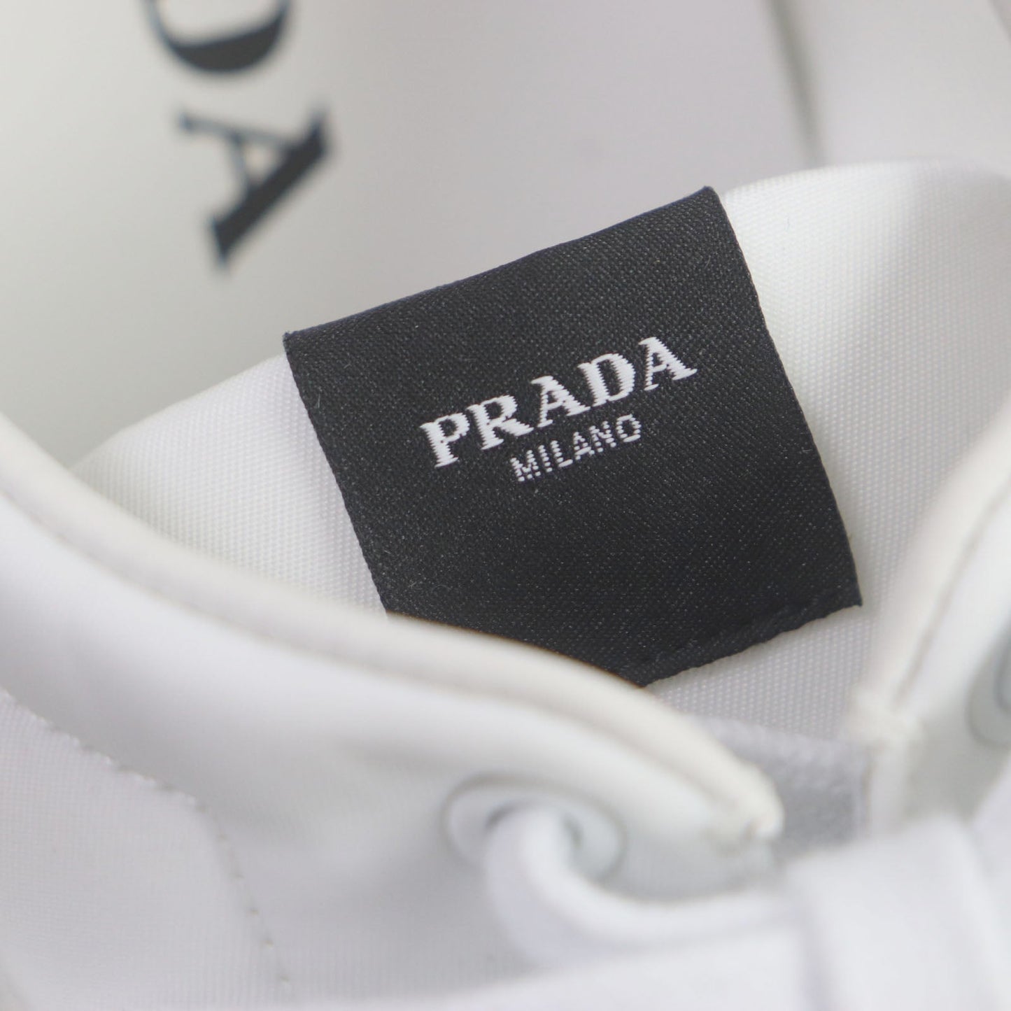PRADA Low cut sneakers 2EG326 Nylon Leather white 5
