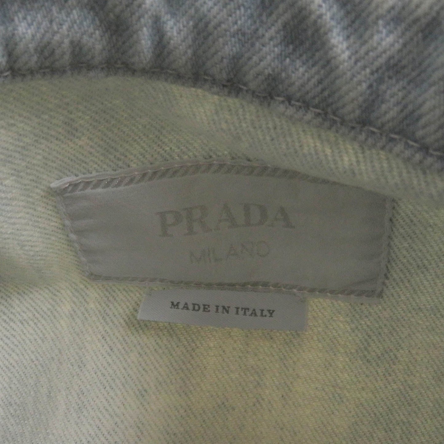 PRADA Denim Jacket GEC067 Main: 100% cotton leather, part: calf leather White type mens XXL Used