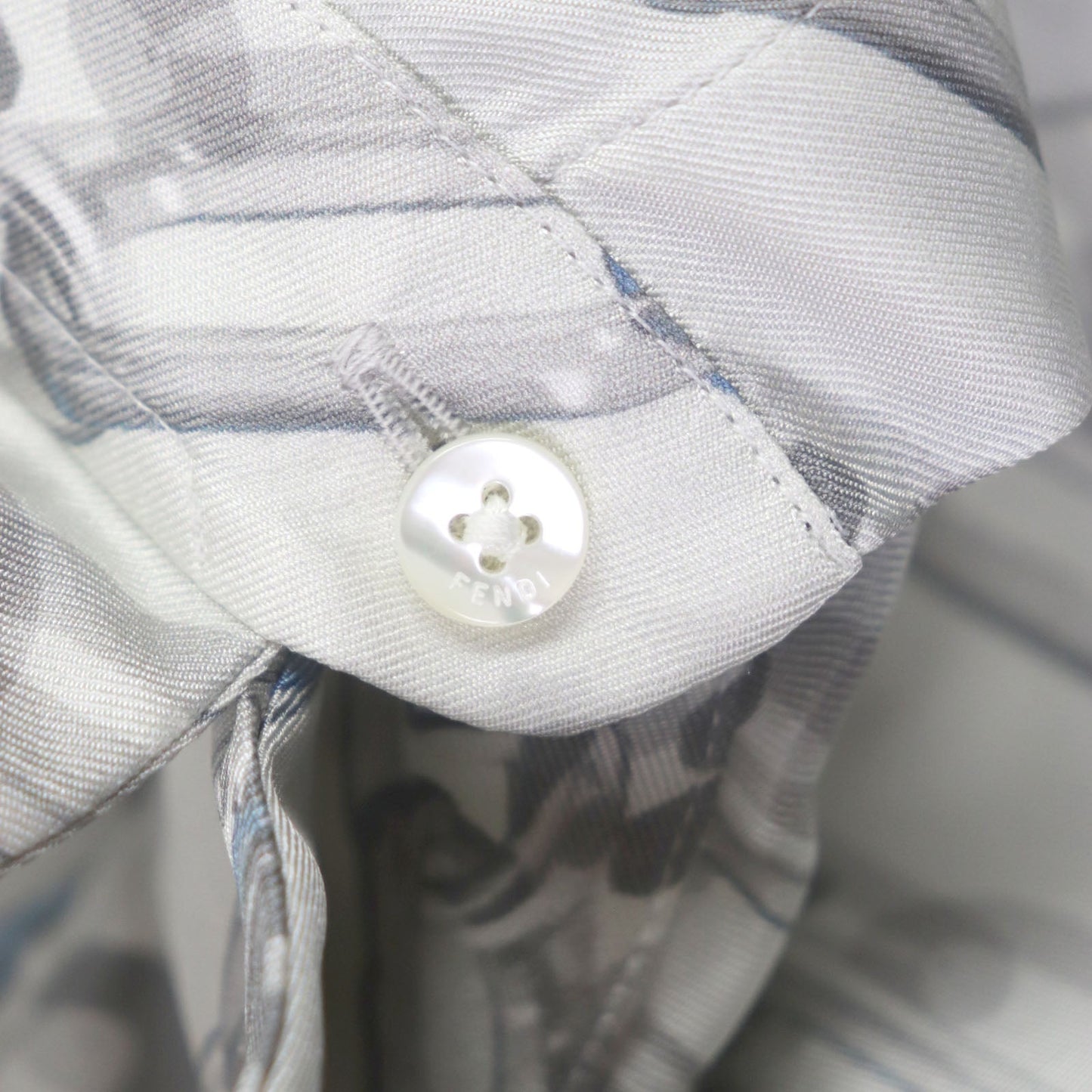 FENDI Long sleeve shirt FS0585 silk Light gray 39