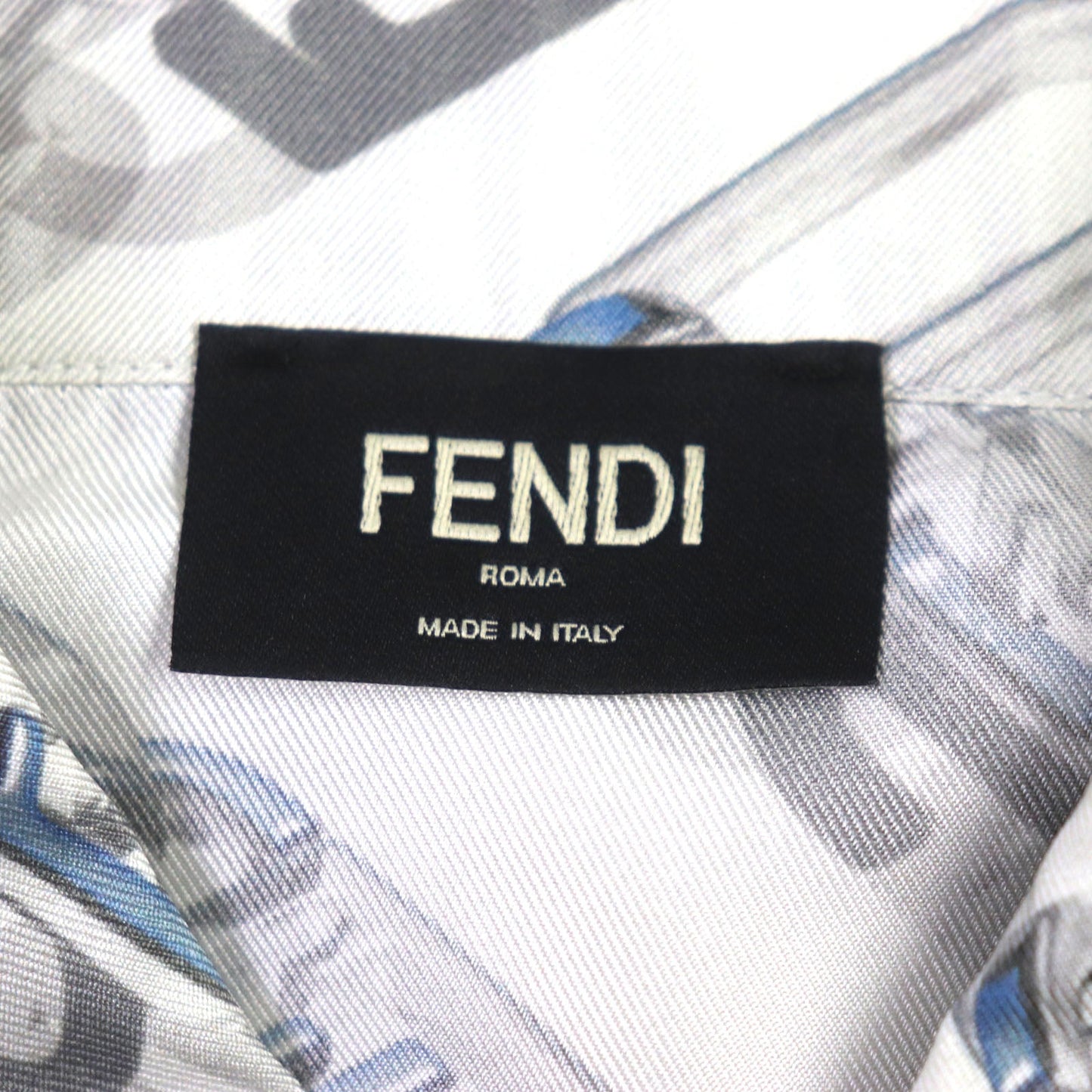 FENDI Long sleeve shirt FS0585 silk Light gray 39