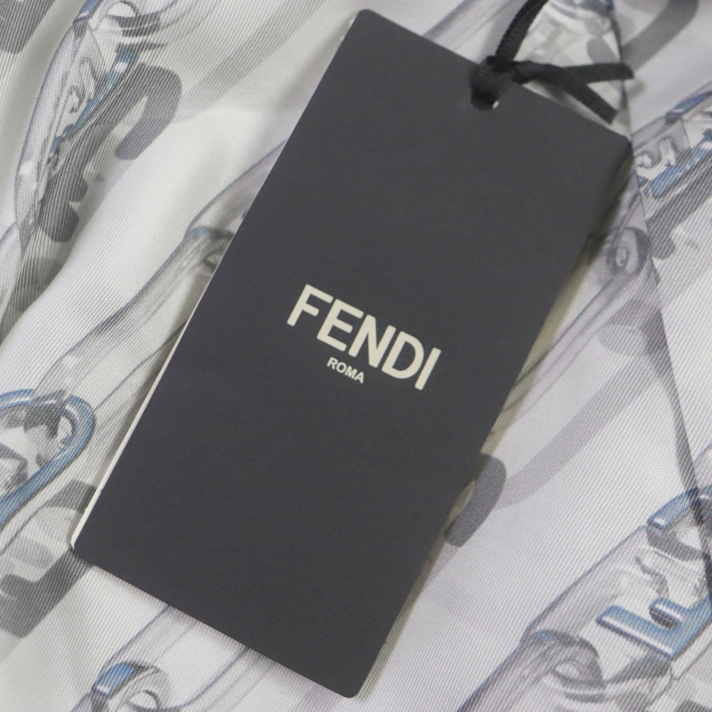 FENDI Long sleeve shirt FS0585 silk Light gray 39