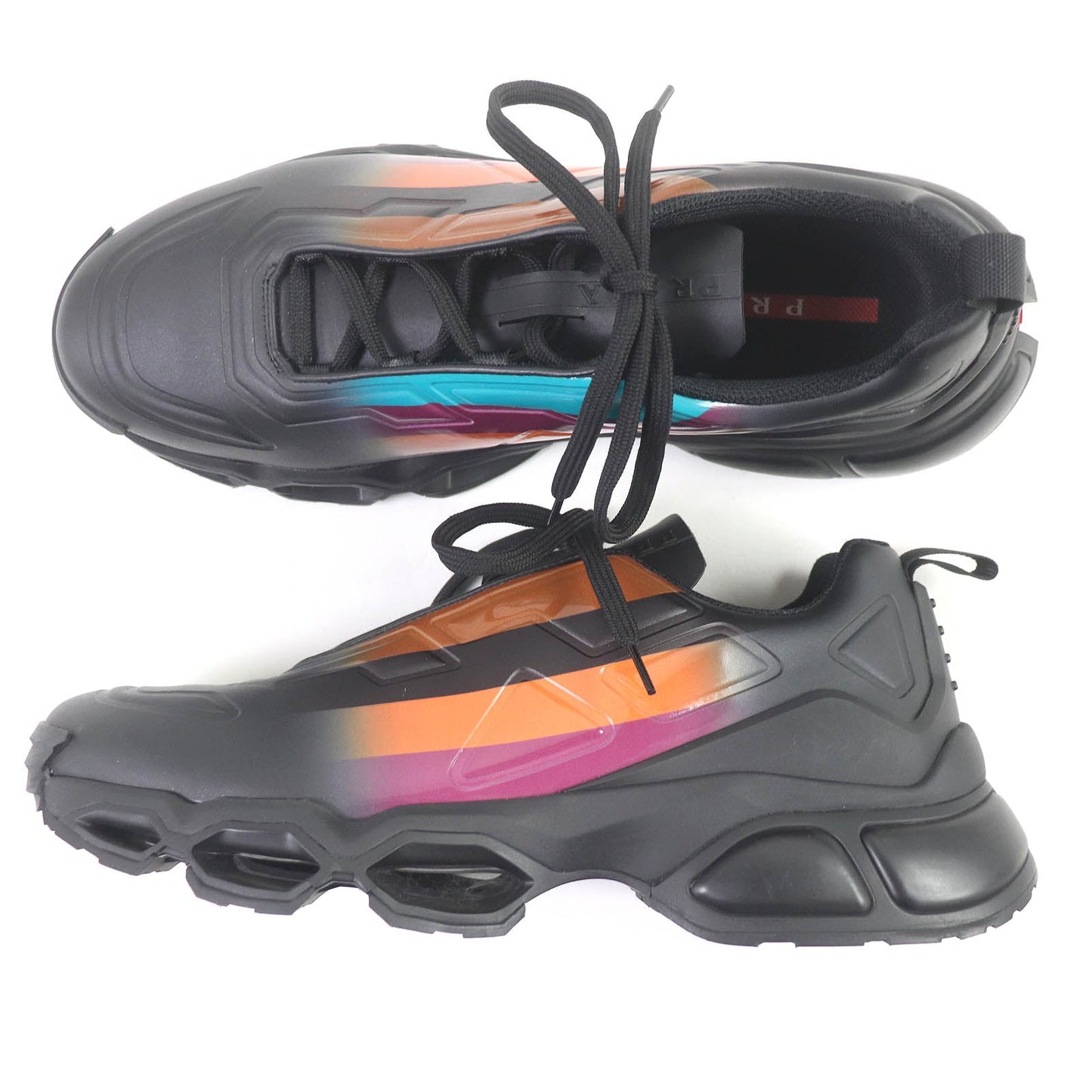 PRADA Low cut sneakers 4E3595 Technical fabric black COLLISION CROSS 7
