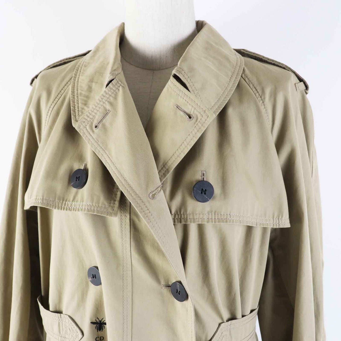 Christian Dior trench coat 841M55A3332 cotton beige 44
