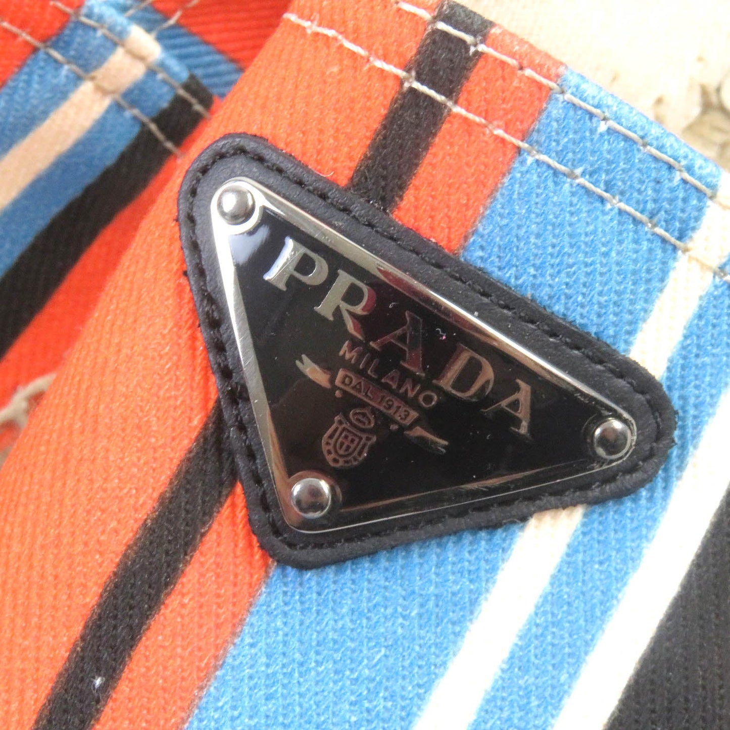 PRADA Slip-on 2DE136 canvas Orange type 8