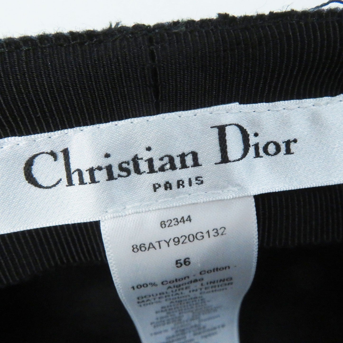 Christian Dior Casquette 86ATY920G132 cotton Indigo blue ARTY 56