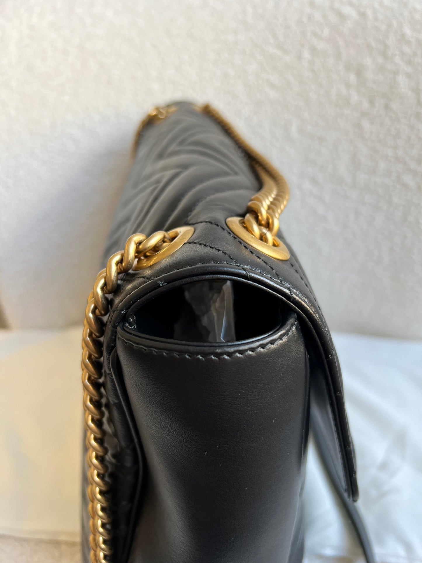 Gucci GG Black Large Marmont Shoulder Bag