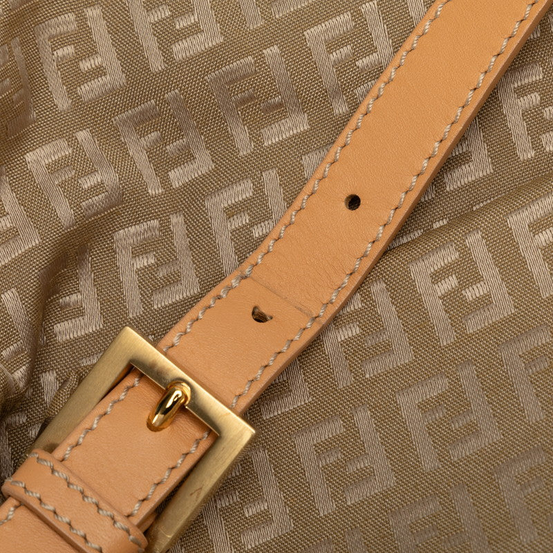 FI Zuchino MANMABACKET HANDBACK 8BR004 Beige Canvas Leather  FENDI