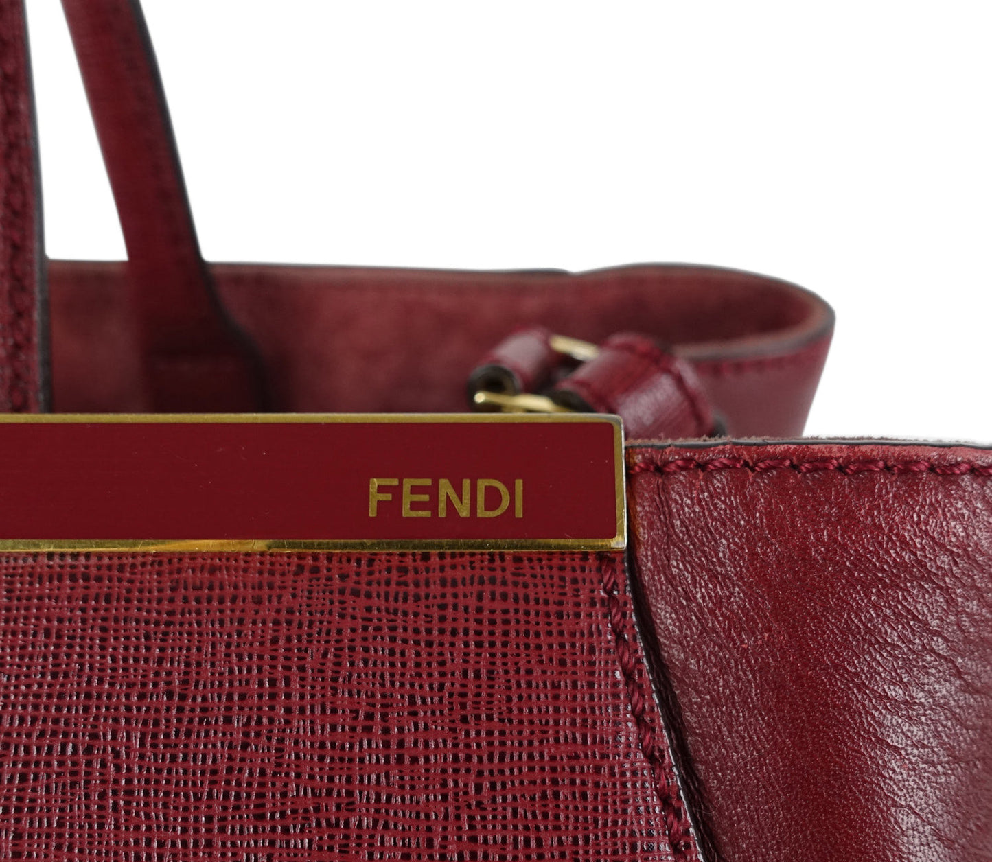 FENDI 2Jours Medium Calfskin Leather Bag