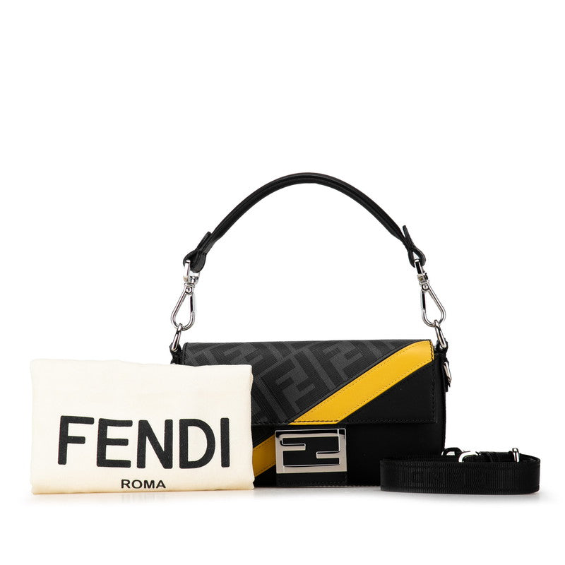 FY ZUCKA MANMABACKET HANDBAG HANDBAG HANDBAG 2WAY BLACK YELLOW LEADER LADY FENDI PING MARKET