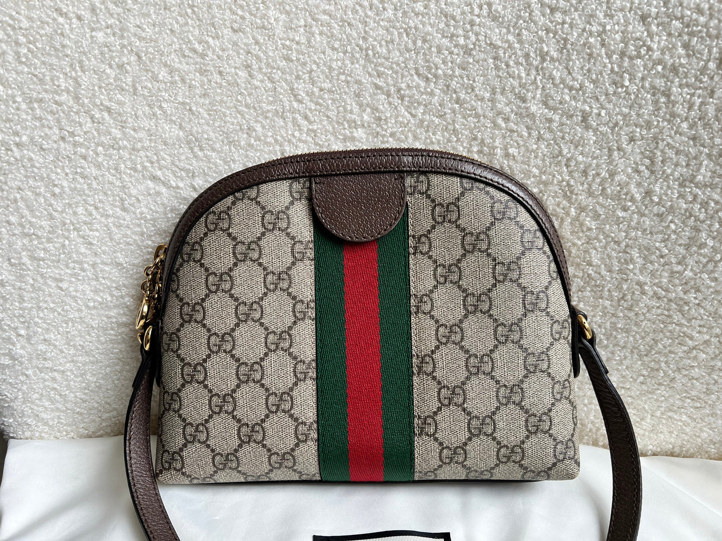 Gucci Ophidia GG Supreme Rounded Top Shoulder Bag