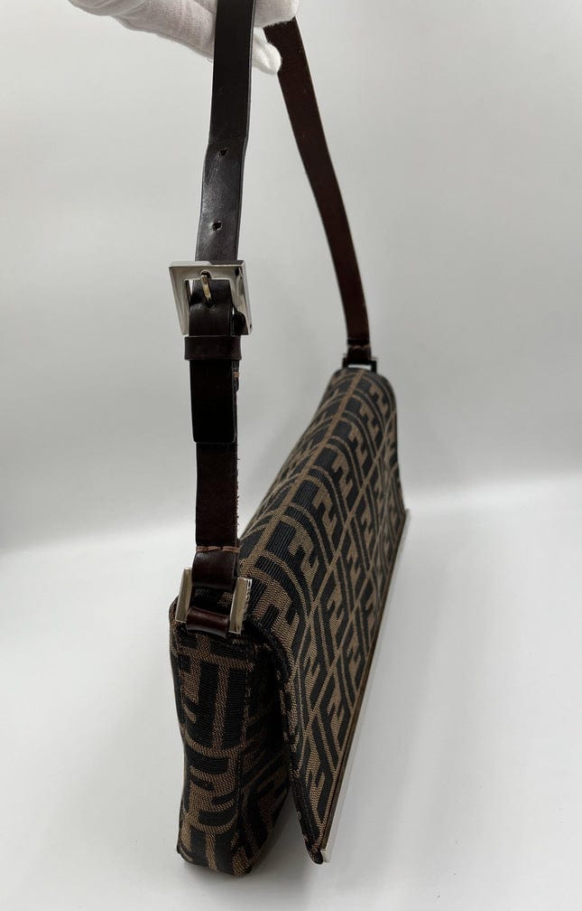 Vintage Fendi Shoulder Bag in Zucca Monogram Canvas