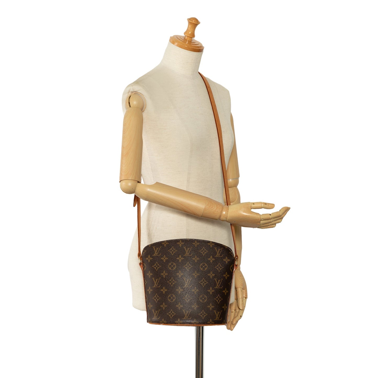 Brown Louis Vuitton Monogram Drouot Crossbody Bag