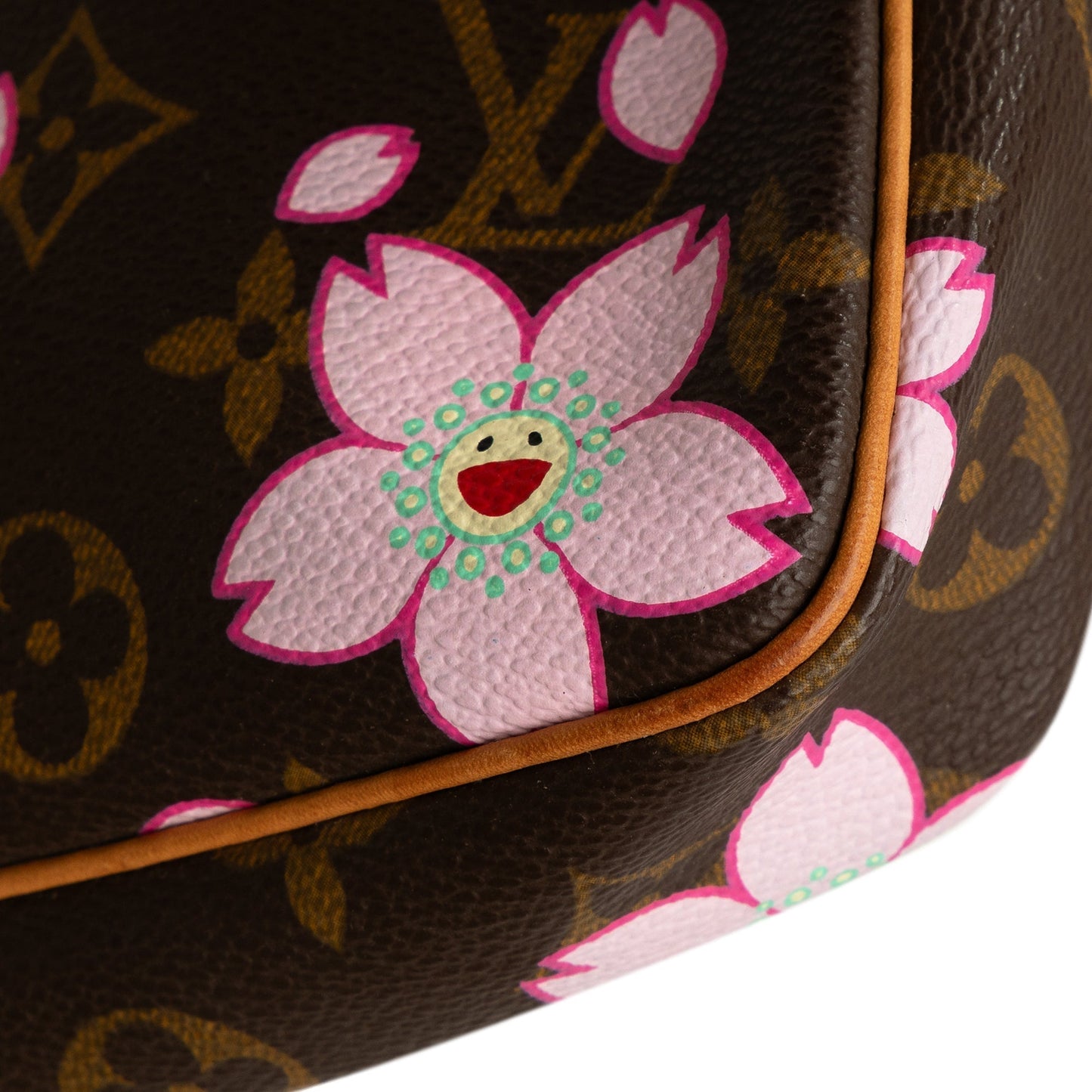 Brown Louis Vuitton x Takashi Murakami Monogram Cherry Blossom Pochette Accessoires Shoulder Bag