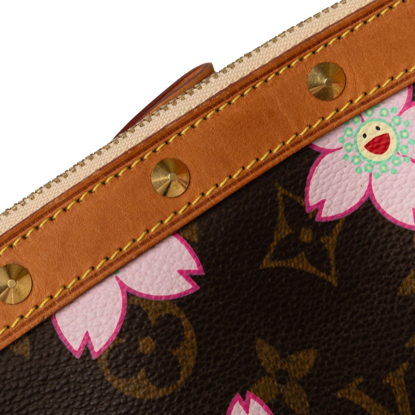 Brown Louis Vuitton x Takashi Murakami Monogram Cherry Blossom Pochette Accessoires Shoulder Bag