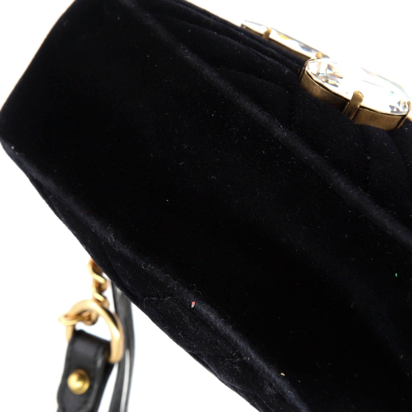 GG Marmont Shoulder Bag Crystal Embellished Matelasse Velvet Mini