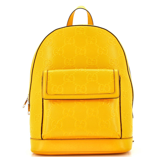 Pocket Backpack GG Embossed Perforated Leather Large