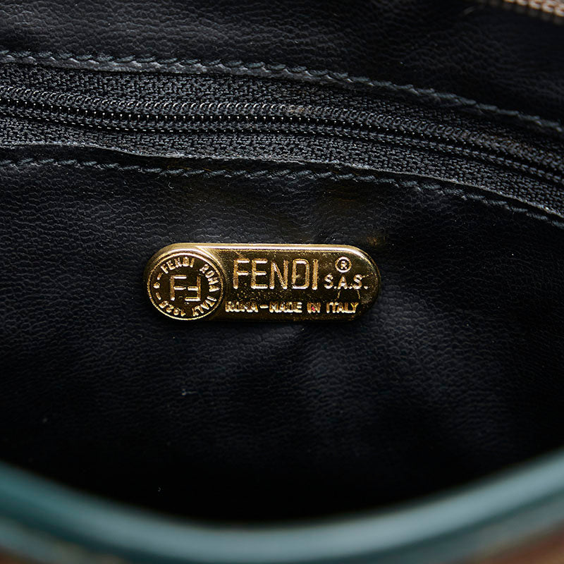 Fendi Zucchino Canvas Shoulder Bag - '10s