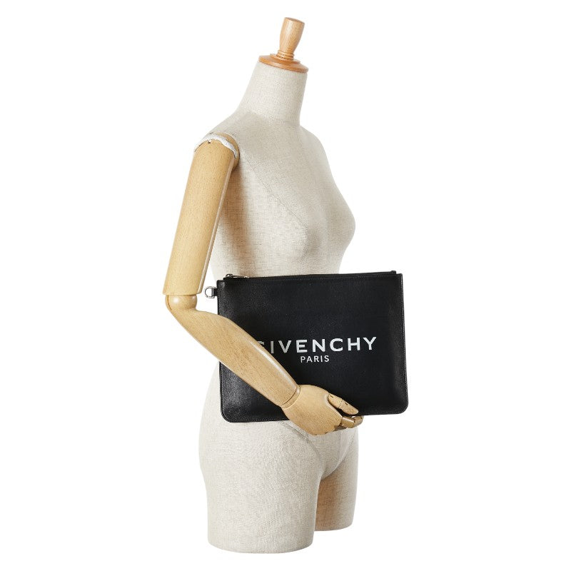 Givenchy Leather Logo Clutch Bag