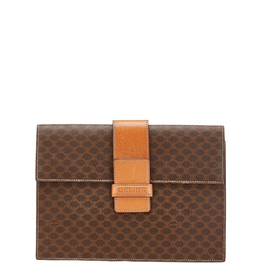 Celine Macadam PVC Leather Clutch Bag