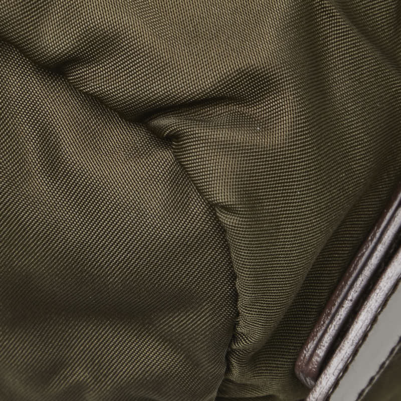 Prada Nylon Leather Triangle Logo Plate Backpack
