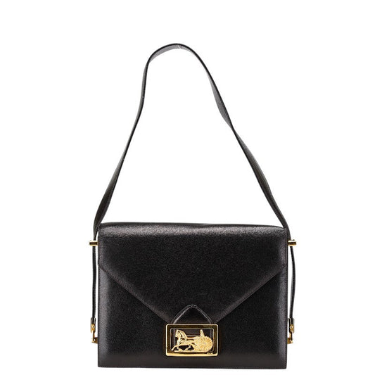 Celine Black Leather Shoulder Bag