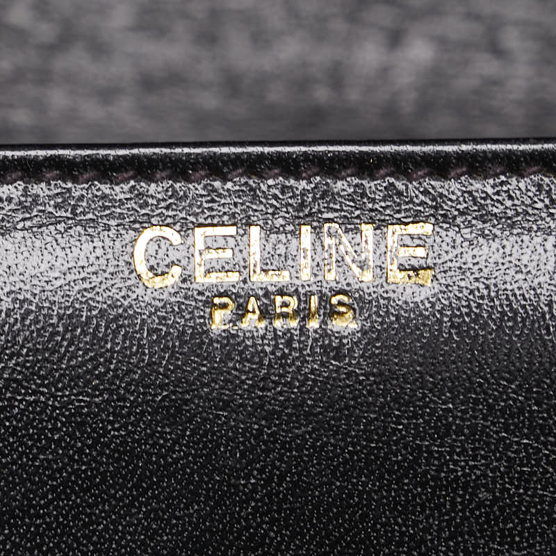 Celine Black Leather Shoulder Bag