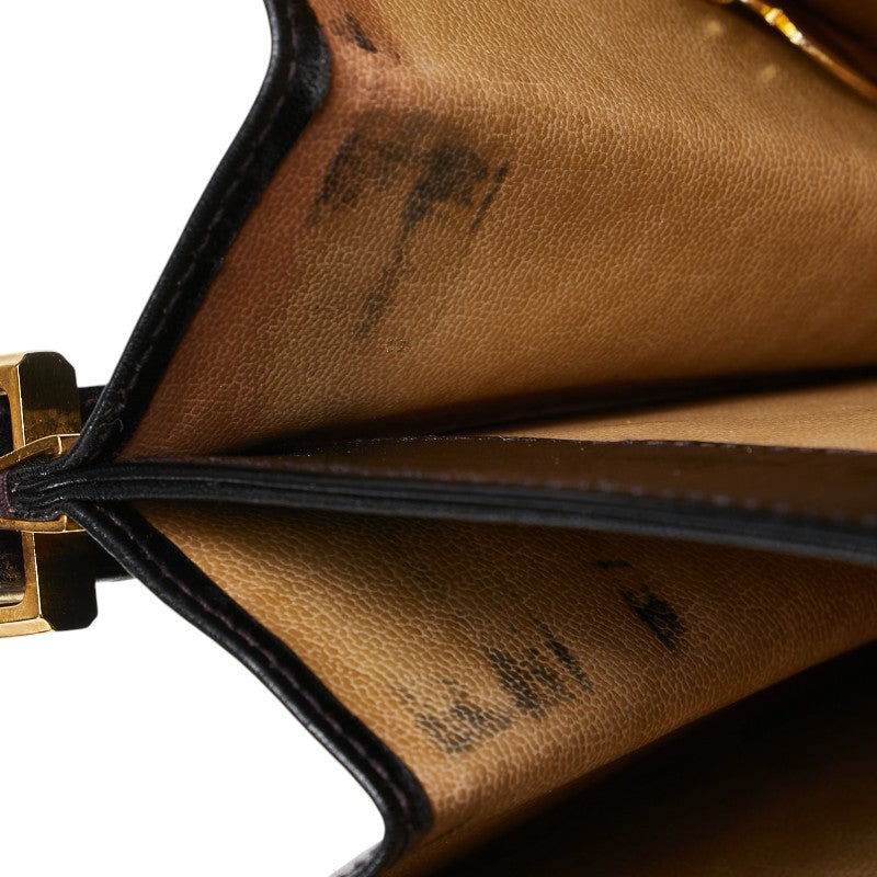 Celine Black Leather Shoulder Bag