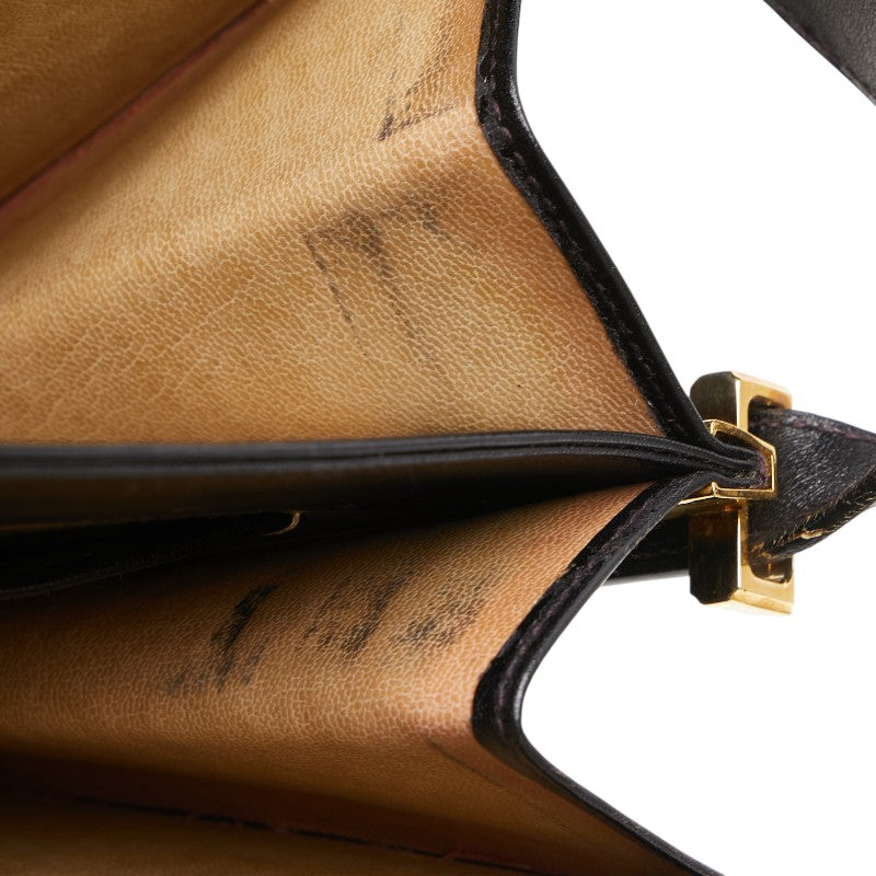 Celine Black Leather Shoulder Bag