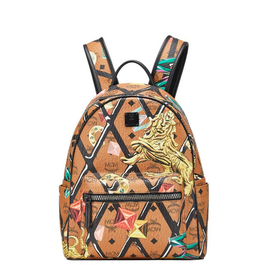 MCM PVC Leather Visetos Loveless Collaboration Backpack