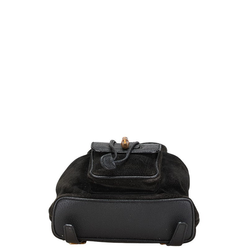 Gucci Leather Suede Bamboo Backpack 00320580030
