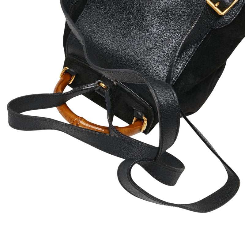 Gucci Leather Suede Bamboo Backpack 00320580030