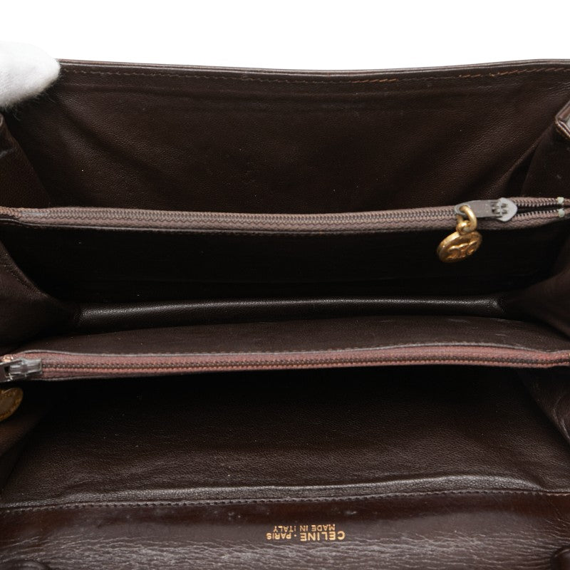 Celine C Macadam Canvas Leather Shoulder Bag