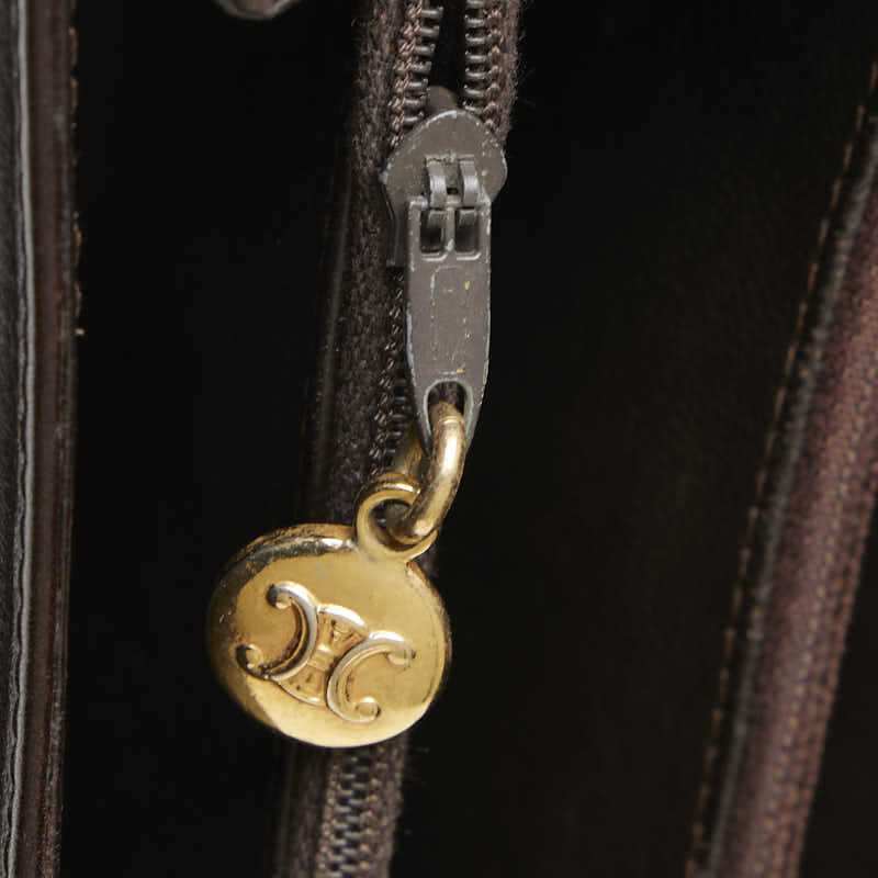 Celine C Macadam Canvas Leather Shoulder Bag