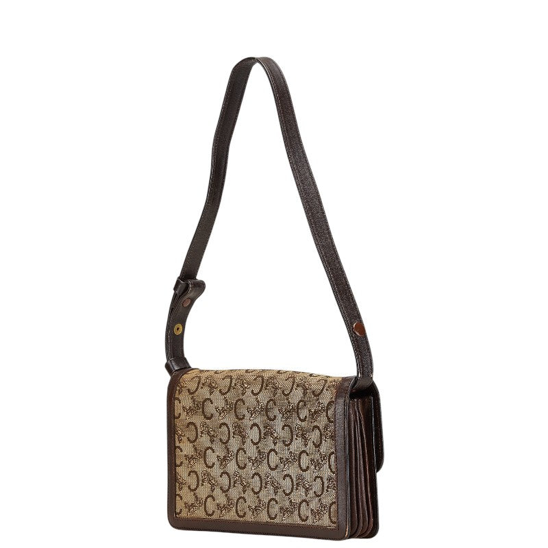 Celine C Macadam Canvas Leather Shoulder Bag