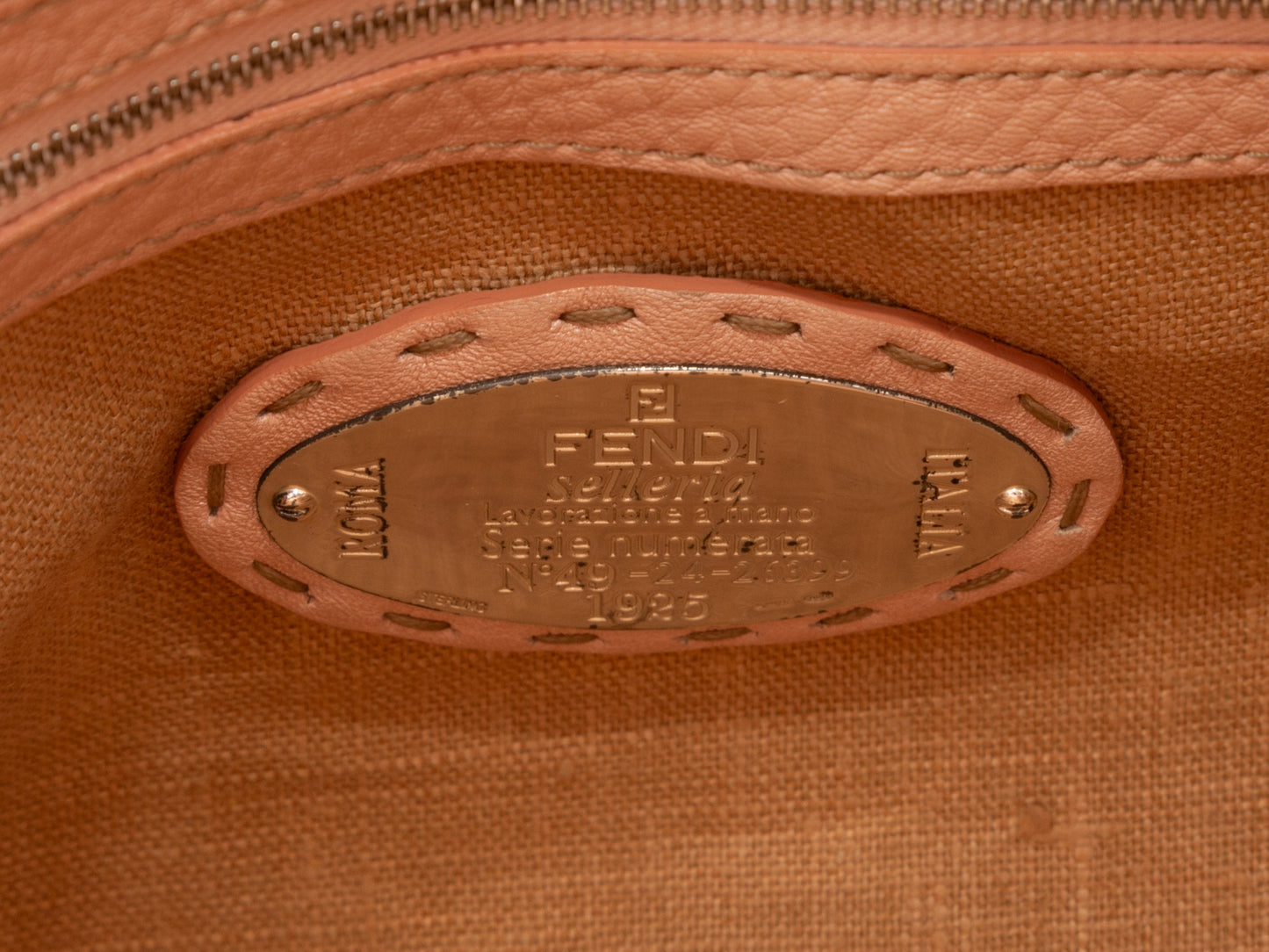 Pink Fendi Selleria Villa Borghese Tote Bag