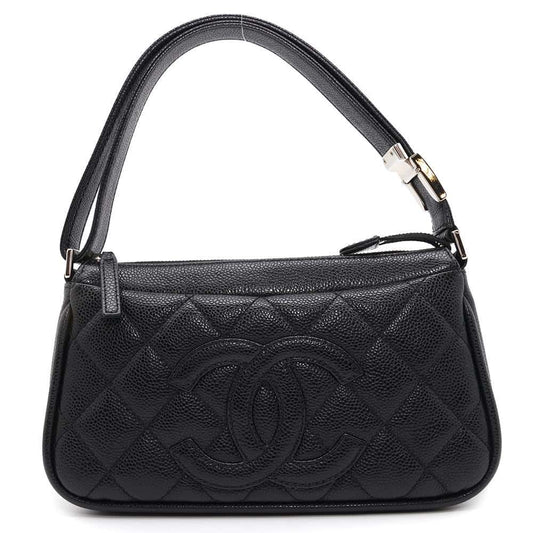 CHANEL CC Logo One Shoulder Bag BlackA30795 Caviar Leather