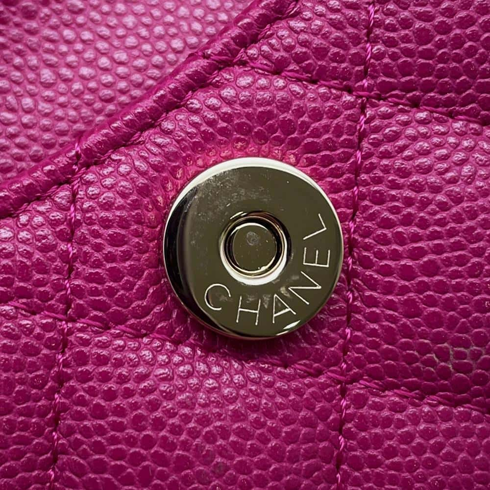 CHANEL 2way Backpack Shoulder Bag Fuschia Pink AP3753 Caviar Leather