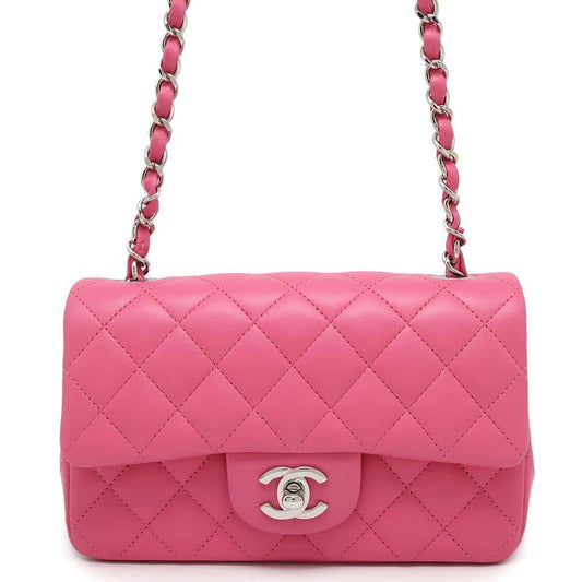 CHANEL Mini Matelasse ChainShoulder Bag PinkA69900 Lambskin