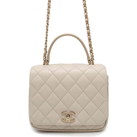 CHANEL Matelasse ChainShoulder Bag Gray Lambskin