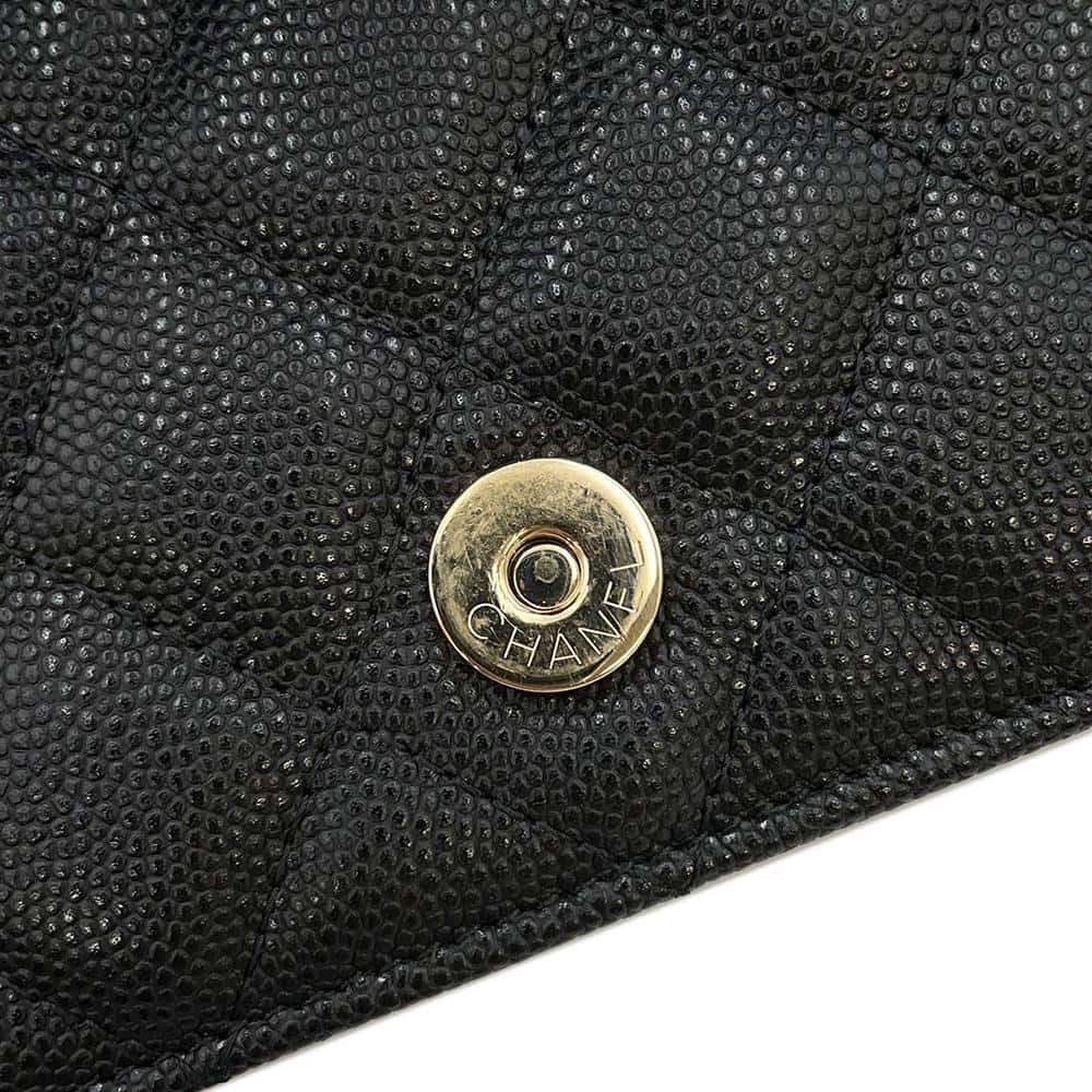 CHANEL Matelasse ChainShoulder Bag BlackAP2727 Caviar Leather