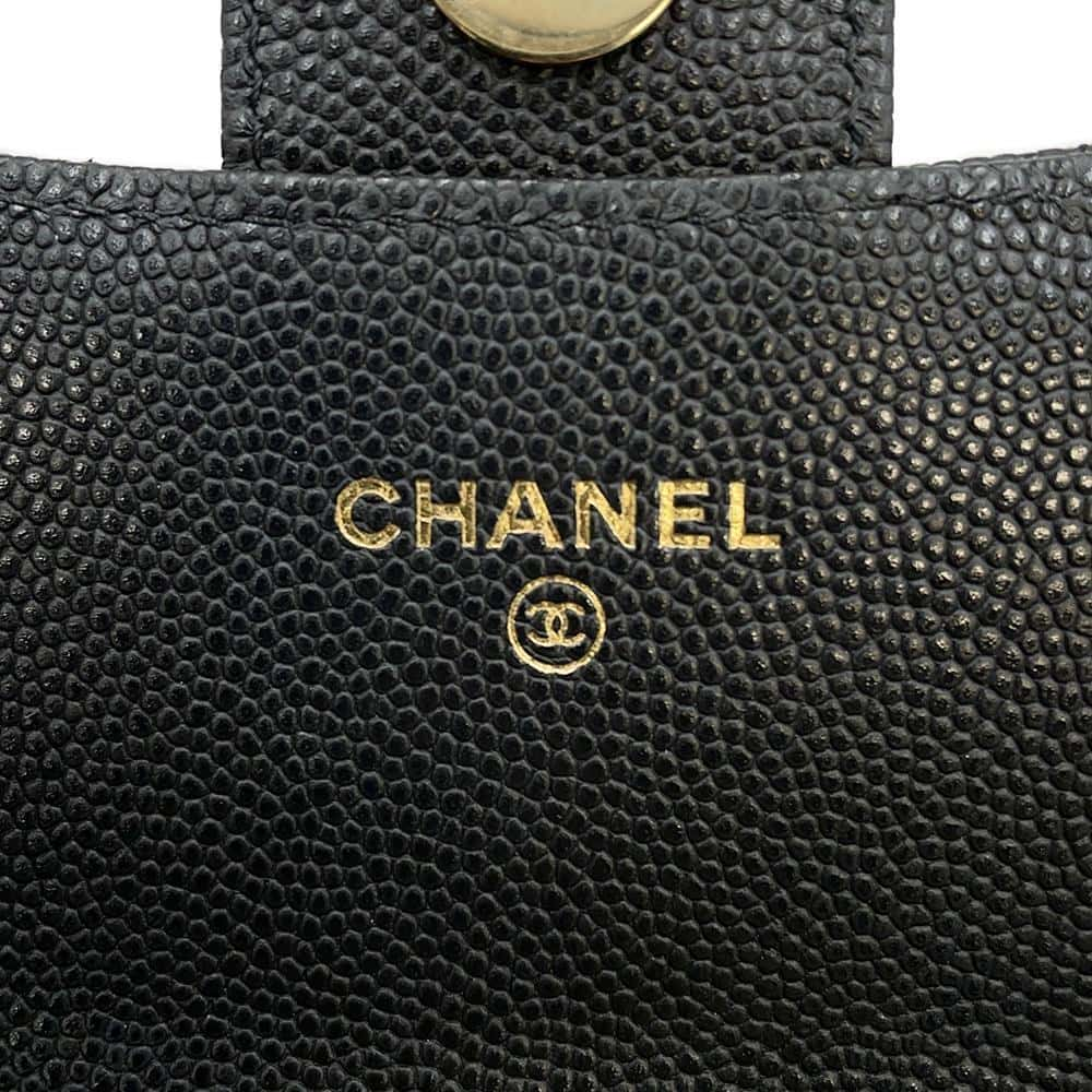 CHANEL Matelasse ChainShoulder Bag BlackAP2727 Caviar Leather