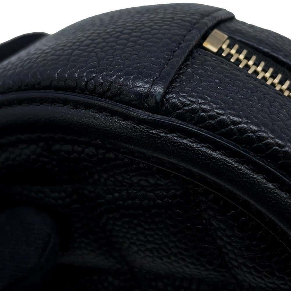 CHANEL CCFiligree Round ChainShoulder Bag BlackAP0365 Caviar Leather