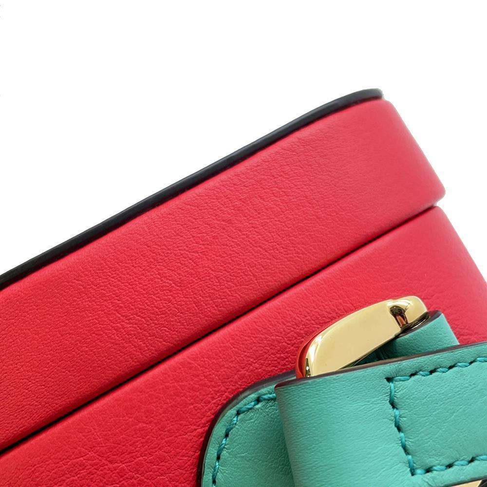 GUCCI Interlocking G Shoulder Bag Red/Green658230 Leather