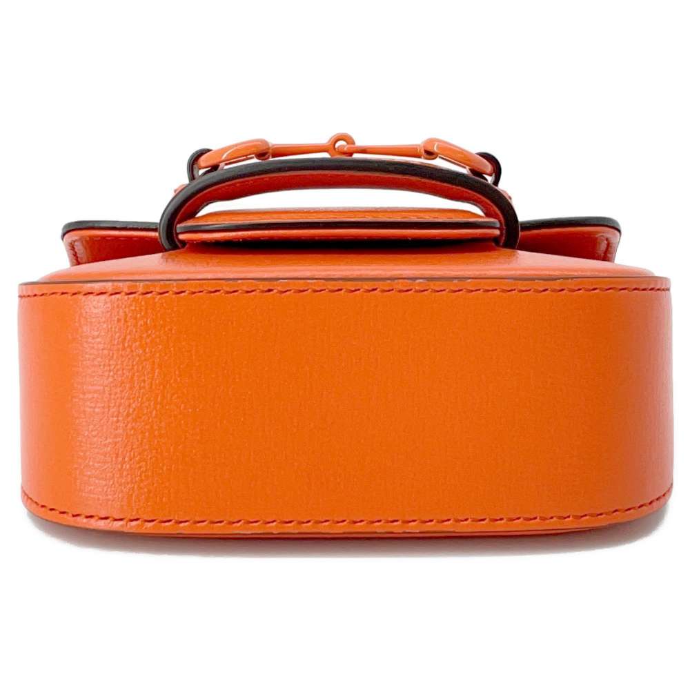 GUCCI Horsebit 2WAY Mini Shoulder Bag Orange726863 Leather