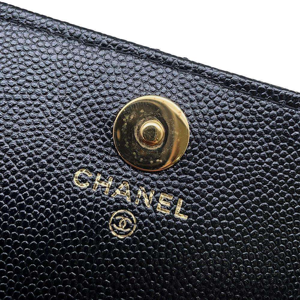 CHANEL Matelasse Flap ChainShoulder Bag BlackAP3004 Caviar Leather