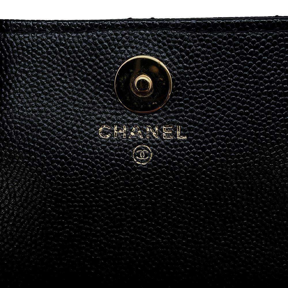 CHANEL Matelasse Flap ChainShoulder Bag BlackAP3004 Caviar Leather