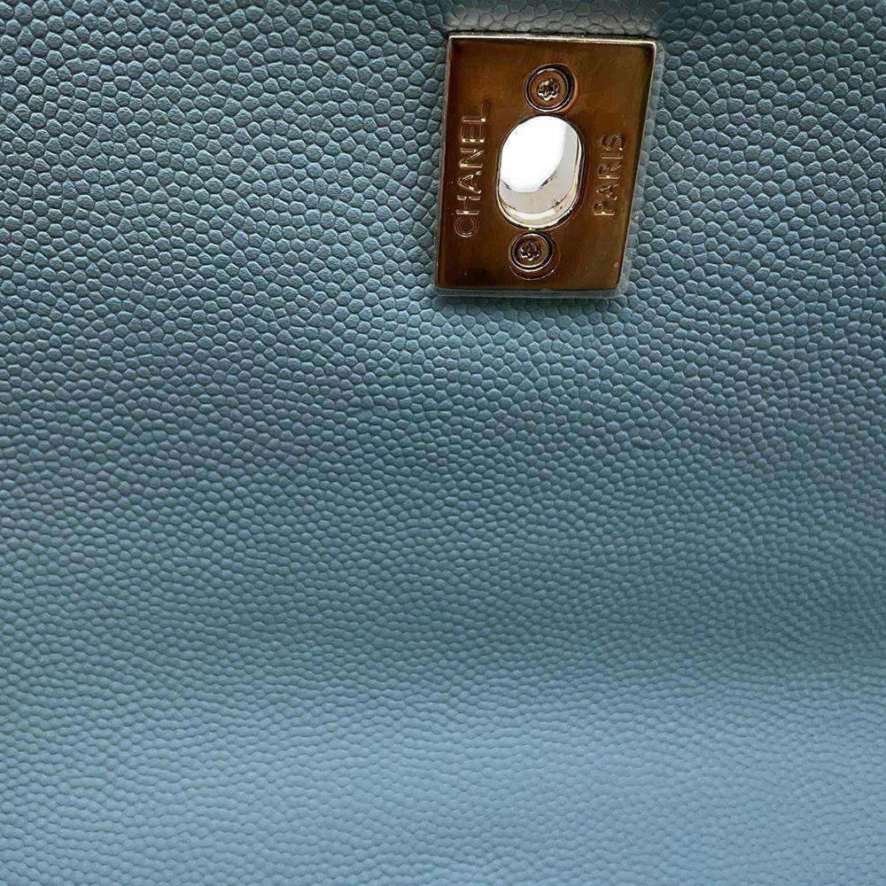 CHANEL Business Affinity 2WAY ChainShoulder Bag Light BlueA93749 Caviar Leather Size Small